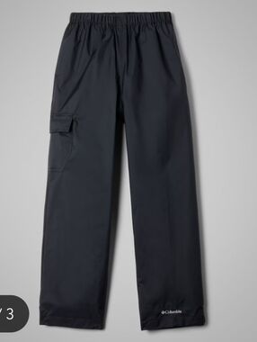 Like New Columbia Kid's Cypress Brook Black Rain Pants Size 5